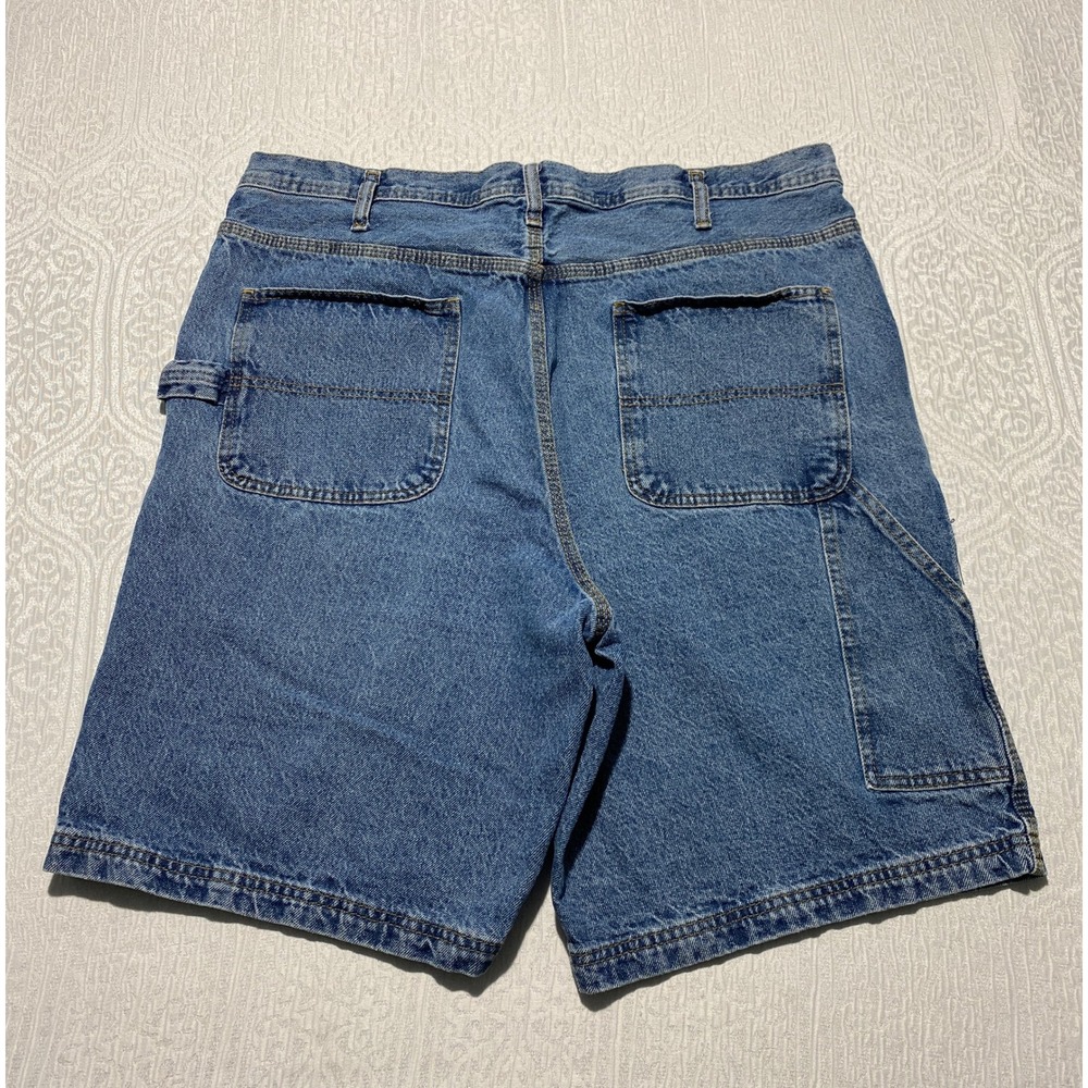 Vintage Baggy Rugged Wear Mens Carpenter Shorts Size 38 Blue Utility Painter 90s
